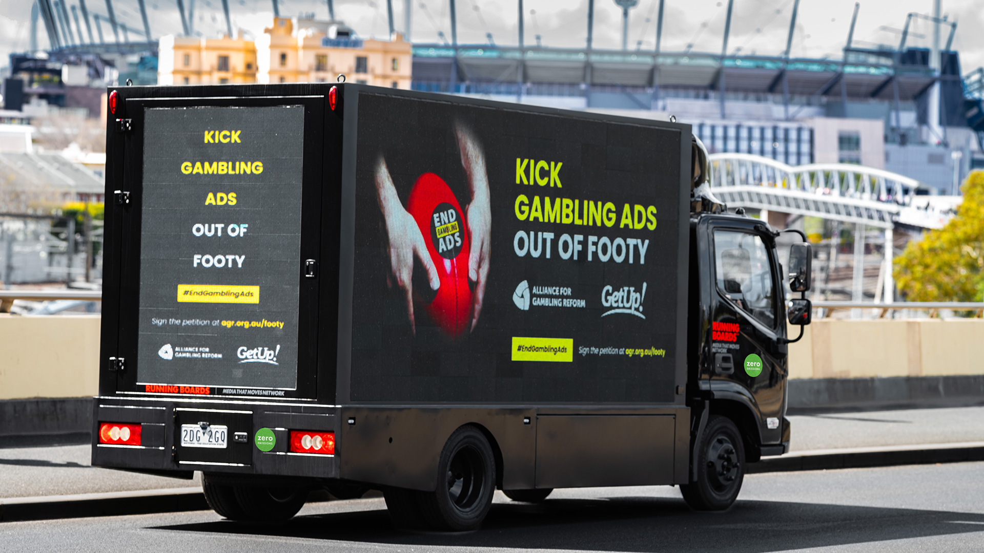 EV Truck Billboard by Media That Moves Network